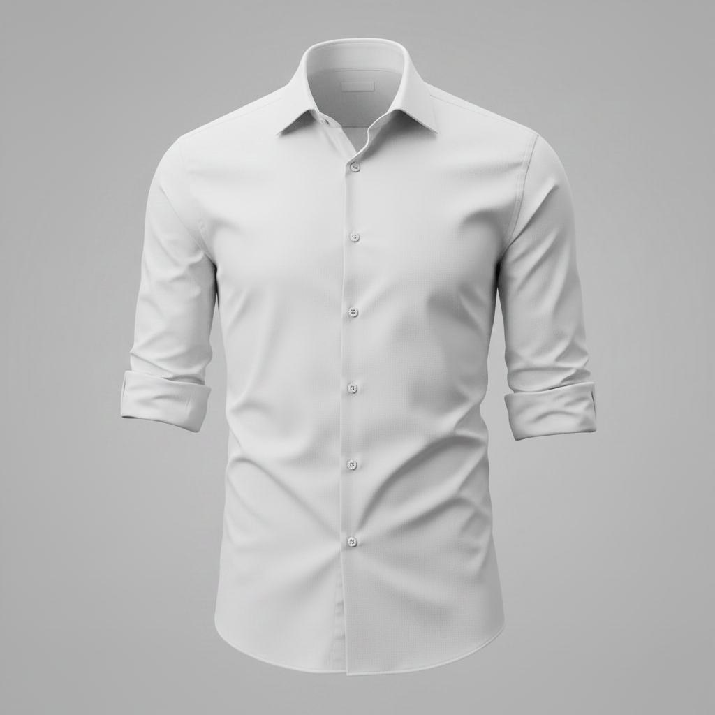 Camicia Elegante Antirughe Uomo | Camicia da Uomo Bianco