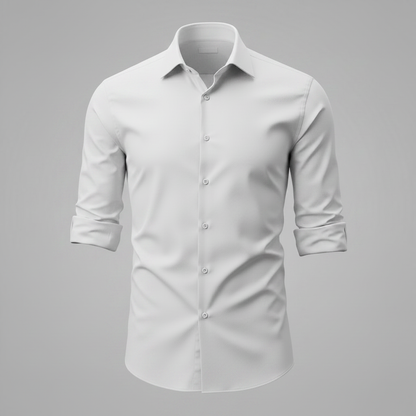 Camicia Elegante Antirughe Uomo | Camicia da Uomo Bianco