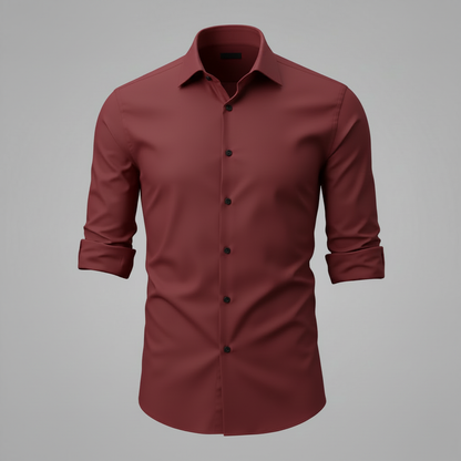 Camicia Elegante Antirughe Uomo | Camicia da Uomo Bianco