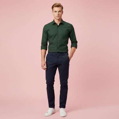 Camicia Elegante Antirughe Uomo | Camicia da Uomo Bianco