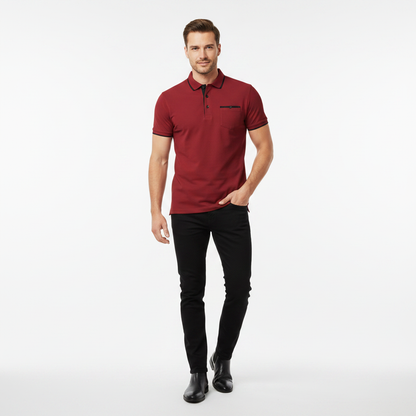 Polo Manica Lunga Uomo | Elegante Polo Bianca e Nera