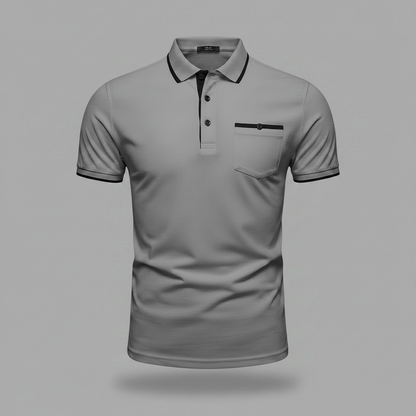 Polo Manica Lunga Uomo | Elegante Polo Bianca e Nera
