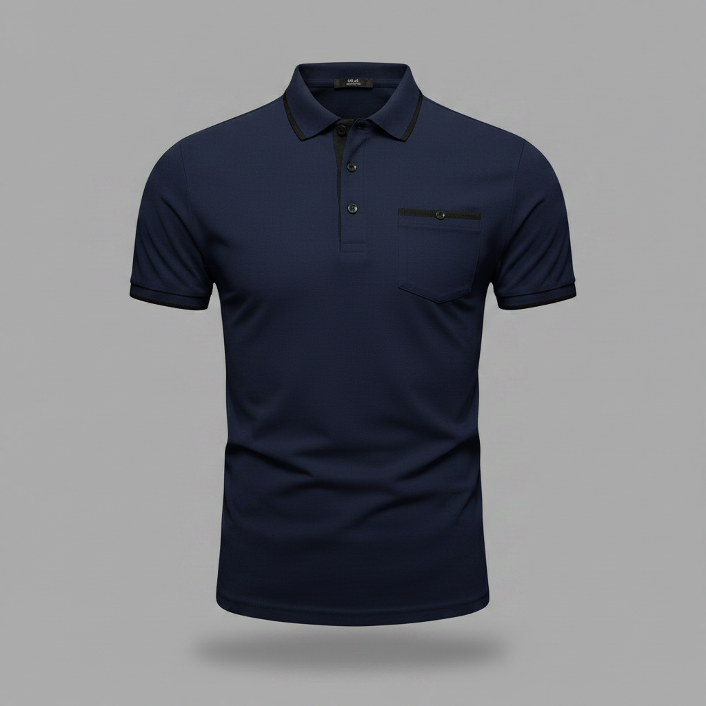 Polo Manica Lunga Uomo | Elegante Polo Bianca e Nera