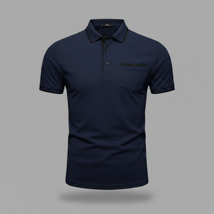 Polo Manica Lunga Uomo | Elegante Polo Bianca e Nera