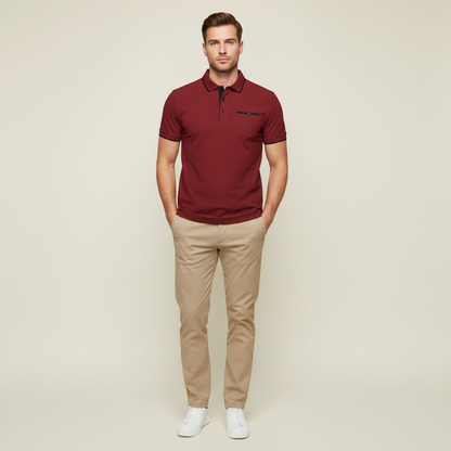 Polo Manica Lunga Uomo | Elegante Polo Bianca e Nera