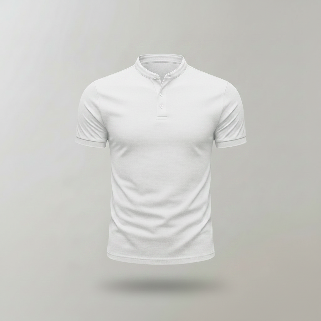 Polo Elegante Manica Lunga Uomo | Casual Classico Bianco