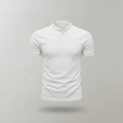 Polo Elegante Manica Lunga Uomo | Casual Classico Bianco