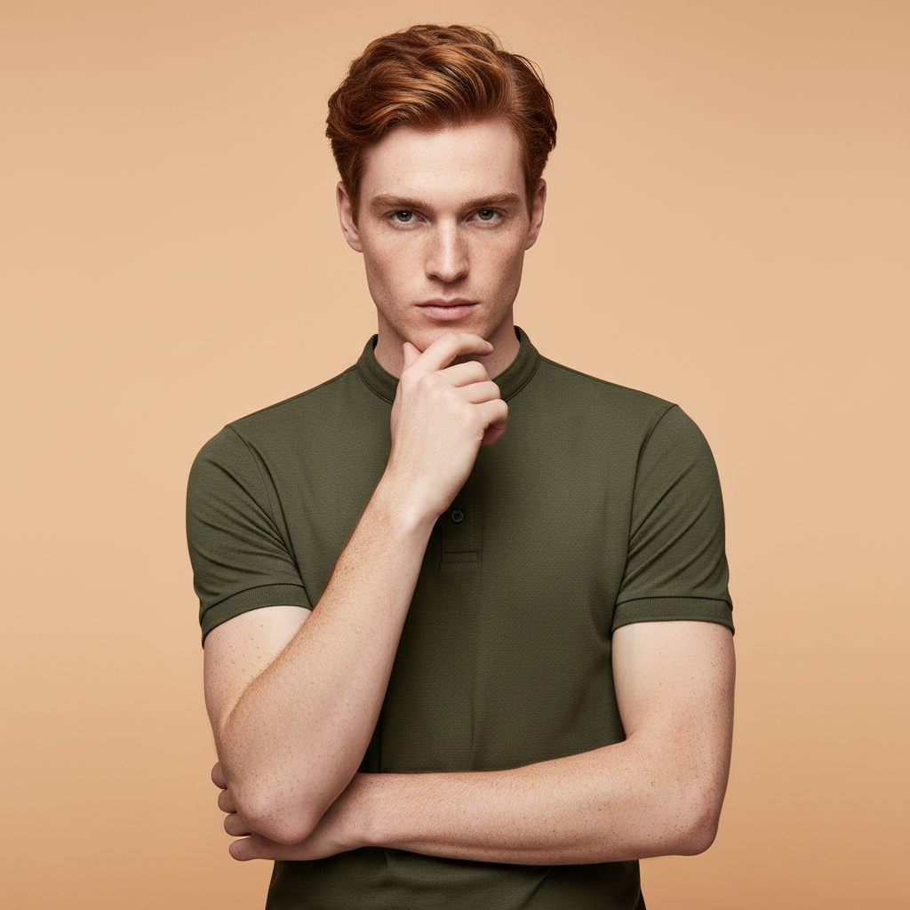 Polo Elegante Manica Lunga Uomo | Casual Classico Bianco