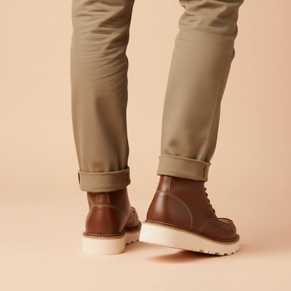 Stivaletti Uomo Uriel in Pelle | Stivali Stringati Comfort