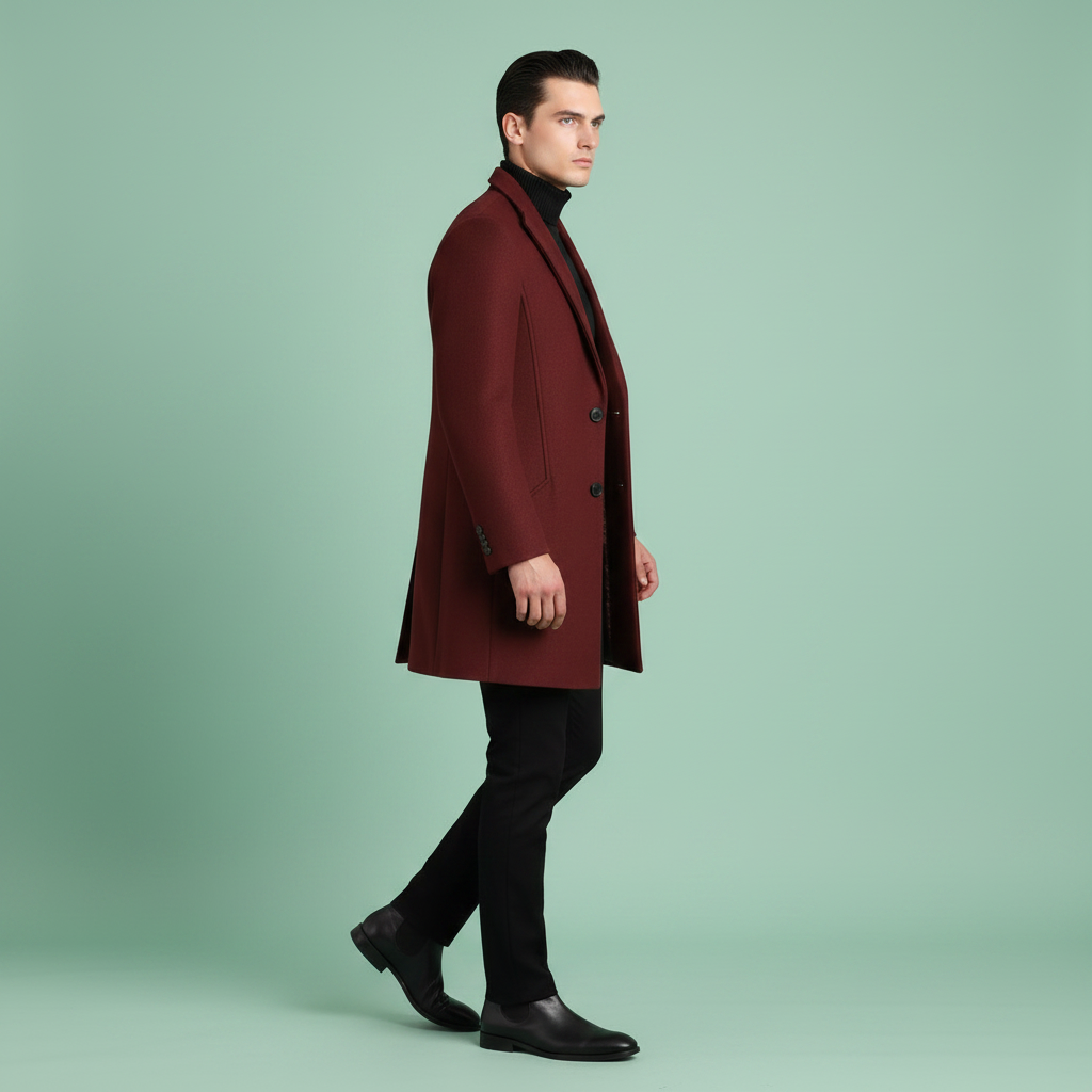 Cappotto Elegante Uomo | Cappotto Lungo con Revers