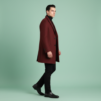Cappotto Elegante Uomo | Cappotto Lungo con Revers