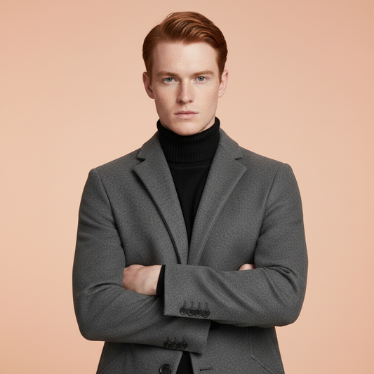 Cappotto Elegante Uomo | Cappotto Lungo con Revers