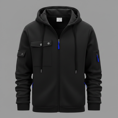 Felpa Uomo con Cappuccio e Zip | Felpa Casual Misto Cotone