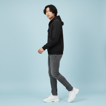 Felpa Uomo con Cappuccio e Zip | Felpa Casual Misto Cotone