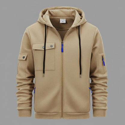 Felpa Uomo con Cappuccio e Zip | Felpa Casual Misto Cotone