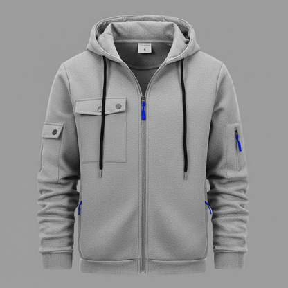 Felpa Uomo con Cappuccio e Zip | Felpa Casual Misto Cotone