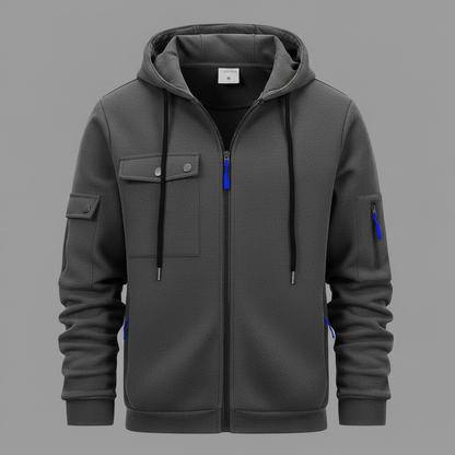 Felpa Uomo con Cappuccio e Zip | Felpa Casual Misto Cotone