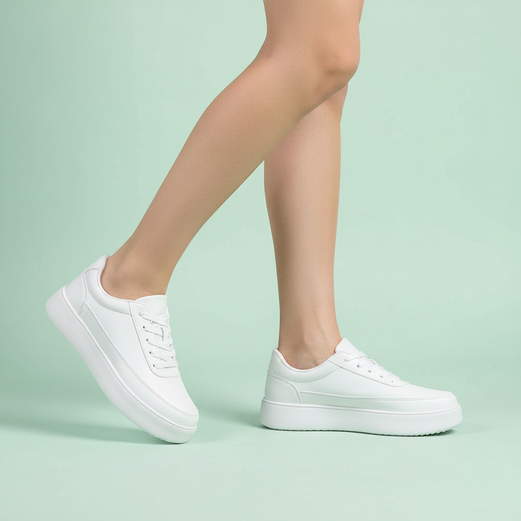 Sneakers Bianche con Plateau Uomo | Scarpe da Ginnastica Uomo