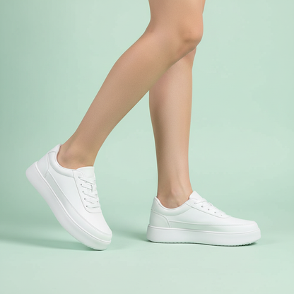 Sneakers Bianche con Plateau Uomo | Scarpe da Ginnastica Uomo